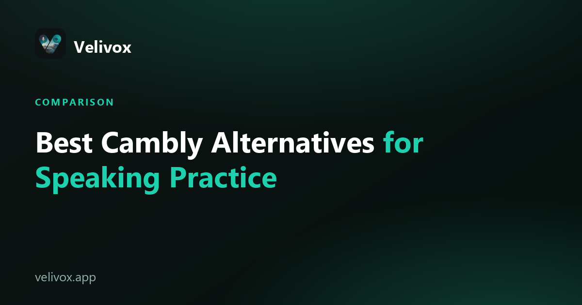 best Cambly alternatives for English speaking practice
